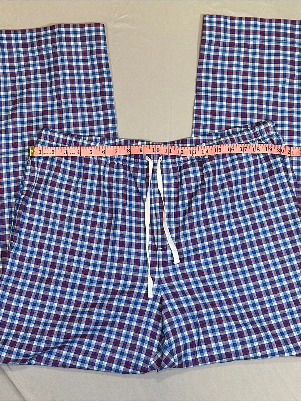 Vineyard Vines Blue & White Plaid Drawstring Lounge Pants